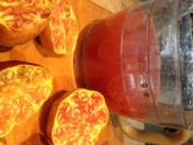 Pomegranate juice, 20 poms makes about 1.5 litres !!
